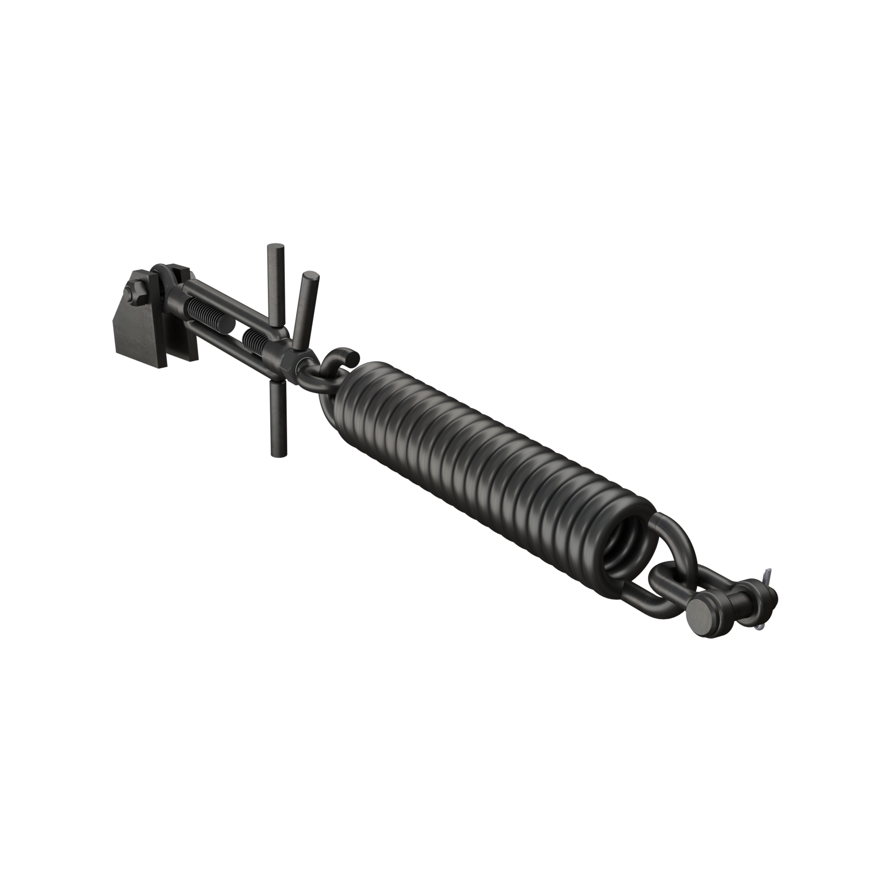 Ringfeder height adjustment and support device Return spring with turnbuckle
